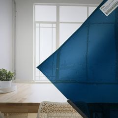 Mondgeblazen glas Grijsblauw F02 (±30x30cm)