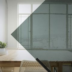 Mondgeblazen glas Olifant grijs F44 (±30x30cm)