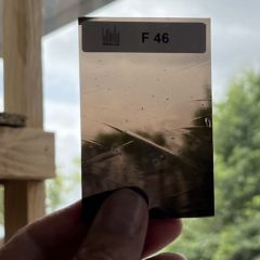 Mondgeblazen glas Rozegrijs F46 (±30x30cm)