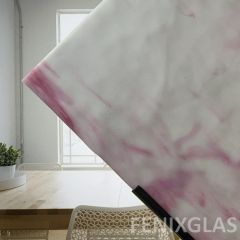 Mississippi River Glass White/Pink opalicent 1007 M