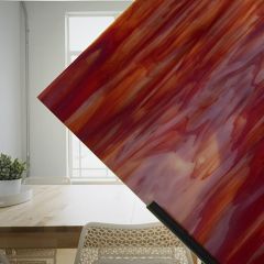 Mississippi River Glass opaque Red White 1008 S (±30x30cm)