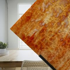 Mississippi River Glass Orange/White/Red semi-transparent 1017 M