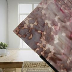 Mississippi River Glass opaque Pink/White/Dark brown 6005 M