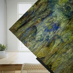 Mississippi River Glass blue green 7080 Ripple (±30x30cm)