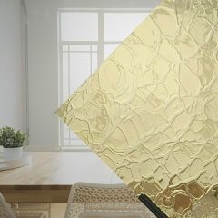 110-1cr Light Amber solid transparent Crackled (non Fusible)