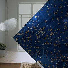 Spiegel antiek 3mm Olvere di stelle blue ( ±30x30cm)