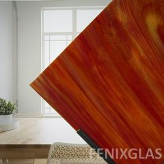 Wissmach Whispy Green/Orange on Clear 25 WO