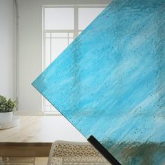 Wissmach colorescent Sky blue/Clear ( ±26x27cm)