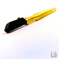YellowBrand oil fed glass cutter brass handle, narrow head