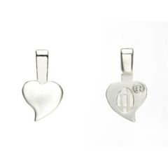Aanraku Silver plated Heart Bails small(25 pcs)