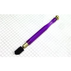 YellowBrand oil fed glasscutter, purple handle, wide head