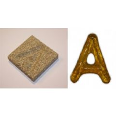 Vermiculiet lettervorm Alfabet (50x50x10mm)