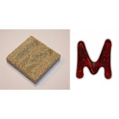 Vermiculiet lettervorm M (50x50x10mm)
