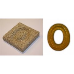 Vermiculiet lettervorm O (50x50x10mm)