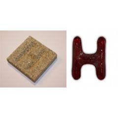 Vermiculiet lettervorm H (50x50x10mm)
