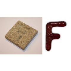 Vermiculiet lettervorm F (50x50x10mm)