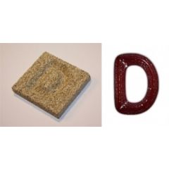 Vermiculiet lettervorm D (50x50x10mm)
