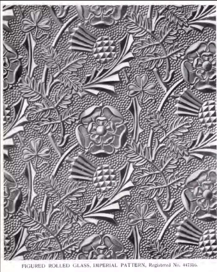 Imperial glass by Chance Bros. & Co, 1898-1905